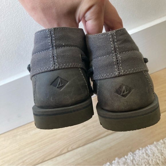 Sperry | Leeward Mens Leather Canvas Mini Lug Chukka Casual Ankle Boots - Picture 7 of 11